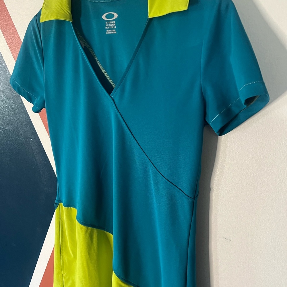 Oakley Teal and Lime Mini Tennis Athletic Dress - Picture 2 of 7
